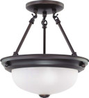 Semi-Flush Mts. Bowl Style by Nuvo Lighting ( 72 | 60-3148 Close to Ceiling Mahogany Bronze ) 