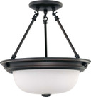 Semi-Flush Mts. Bowl Style by Nuvo Lighting ( 72 | 60-3149 Close to Ceiling Mahogany Bronze ) 