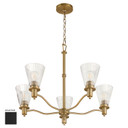 Mid. Chandeliers Glass Up by Quorum ( 19 | 6803-5-59 Lawton ) 