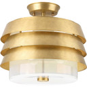Semi-Flush Mts. Drum Shade by Progress Lighting ( 54 | P350141-160 Point Dume-Sandbar ) 