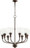 Mid. Chandeliers Glass Up by Quorum ( 19 | 6811-8-186 Richmond ) 