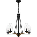 Mid. Chandeliers Glass Up by Quoizel ( 10 | ROC5025MBK Rochester ) 