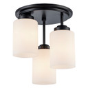 Semi-Flush Mts. Glass Down by Trans Globe Imports ( 110 | 70520-3 BK ) 