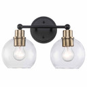 Bathroom Fixtures Two Lights by Trans Globe Imports ( 110 | 22222 AG-BK ) 