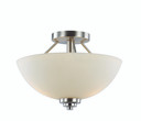 Semi-Flush Mts. Bowl Style by Trans Globe Imports ( 110 | 70527 BN Mod Pod ) 