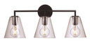 Bathroom Fixtures Three Lights by Trans Globe Imports ( 110 | 22243 BK ) 