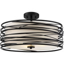 Semi-Flush Mts. Drum Shade by Quoizel ( 10 | SPL1720K Spiral ) 