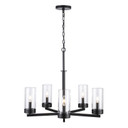 Mid. Chandeliers Glass Up by Trans Globe Imports ( 110 | 71735 BK Meadowlark ) 