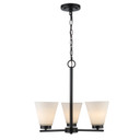 Mini Chandeliers Glass Shade by Trans Globe Imports ( 110 | 71805-3 BK Fifer ) 