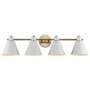 Bathroom Fixtures Four Lights by Trans Globe Imports ( 110 | 22594 AG-WH ) 