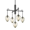Mid. Chandeliers Glass Down by Troy Lighting ( 67 | F6206-GRA/BCR Brixton ) 