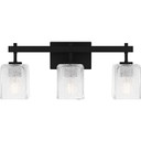 Bathroom Fixtures Three Lights by Quoizel ( 10 | BTH8622MBK Brenthouse ) 