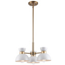 Mini Chandeliers Metal Shade by Trans Globe Imports ( 110 | 71855-3 WH-AG ) 
