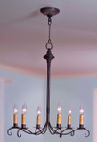 Mid. Chandeliers Candle by Northeast Lantern ( 196 | 983-DB-LT6 Chandelier ) 