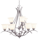 Mid. Chandeliers Glass Up by Trans Globe Imports ( 110 | 9289 BN Aspen ) 