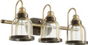 Bathroom Fixtures Three Lights by Quorum ( 19 | 586-3-8086 Banded Lighting Series ) 