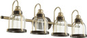 Bathroom Fixtures Four Lights by Quorum ( 19 | 586-4-8086 Banded Lighting Series ) 