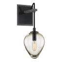 Sconces Single Glass by Troy Lighting ( 67 | B6201-GRA/BCR Brixton ) 