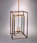 Foyer/Hall Lanterns Glass w/Frame by Northeast Lantern ( 196 | SS1424-AB-LT3-CSG Foyer ) 