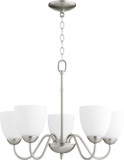 Mid. Chandeliers Glass Up by Quorum ( 19 | 6041-5-65 6041 Chandeliers ) 