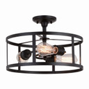 Semi-Flush Mts. Cage by Vaxcel ( 63 | C0266 Akron ) 