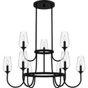Mid. Chandeliers Glass Up by Quoizel ( 10 | VSC5036MBK Viscount ) 