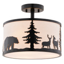 Semi-Flush Mts. Drum Shade by Vaxcel ( 63 | C0313 Acadia ) 