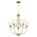 Mid. Chandeliers Glass Up by Quorum ( 19 | 6059-5-280 Enclave ) 