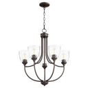 Mid. Chandeliers Glass Up by Quorum ( 19 | 6059-5-286 Enclave ) 