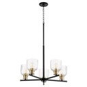 Mid. Chandeliers Glass Up by Quorum ( 19 | 610-5-6980 Monarch ) 