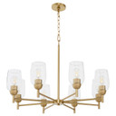 Mid. Chandeliers Glass Up by Quorum ( 19 | 6112-8-80 Wallinger ) 