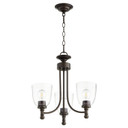 Mini Chandeliers Glass Shade by Quorum ( 19 | 6122-3-286 Rossington ) 