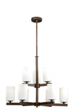 Mid. Chandeliers Glass Up by Vaxcel ( 63 | H0124 Glendale ) 