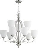 Mid. Chandeliers Glass Up by Quorum ( 19 | 6127-9-65 Jardin ) 