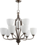 Mid. Chandeliers Glass Up by Quorum ( 19 | 6127-9-86 Jardin ) 