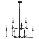 Mid. Chandeliers Candle by Quoizel ( 10 | PRC5232MBK Prescott ) 