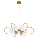 Mid. Chandeliers Glass Down by Quorum ( 19 | 6137-6-80 Belmont ) 