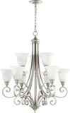 Mid. Chandeliers Glass Up by Quorum ( 19 | 6154-9-64 Bryant ) 