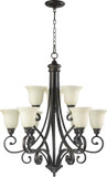 Mid. Chandeliers Glass Up by Quorum ( 19 | 6154-9-86 Bryant ) 