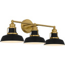 Bathroom Fixtures Three Lights by Quoizel ( 10 | HUX8625AB Huxley ) 