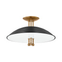 Semi-Flush Mts. Glass Down by Troy Lighting ( 67 | C4416-PBR/SBK Larkin ) 