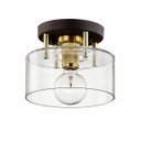 Semi-Flush Mts. Drum Shade by Troy Lighting ( 67 | C7540-BRZ/BBA Bergamot Station ) 