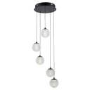 Mid. Chandeliers Multi-Port/Cascade by Trans Globe Imports ( 110 | MDN-1635 BK Sunburst ) 