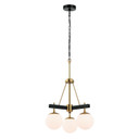 Mini Chandeliers Glass Shade by Varaluz ( 137 | 352C03BLSB Allie ) 