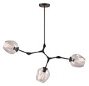 Mid. Chandeliers Glass Down by Trans Globe Imports ( 110 | PND-2091 BK ) 