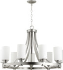 Mid. Chandeliers Glass Up by Quorum ( 19 | 6207-9-65 Lancaster ) 
