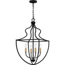 Foyer/Hall Lanterns Open Frame by Quoizel ( 10 | QP6215MBK Quoizel Pendant ) 