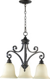 Mid. Chandeliers Glass Down by Quorum ( 19 | 6354-3-86 Bryant ) 