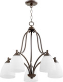 Mid. Chandeliers Glass Down by Quorum ( 19 | 6369-5-86 Barkley ) 