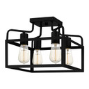 Semi-Flush Mts. Cage by Quoizel ( 10 | QSF5349MBK Paulsen ) 